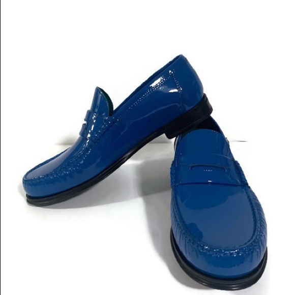 Dolce & Gabbana Patent Leather Blue Moccasins - Picture 2 of 7